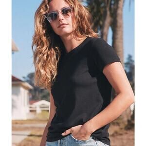 Marine Layer Women's Signature Crew in Black Medium